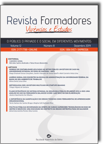 					Visualizar v. 12 n. 8 (2019): Revista Formadores - O PÚBLICO, O PRIVADO E O SOCIAL EM DIFERENTES MOVIMENTOS
				
